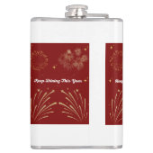 "Sparkling Glitter Style – Shiny & Glamorous Desig Flachmann (Rückseite)