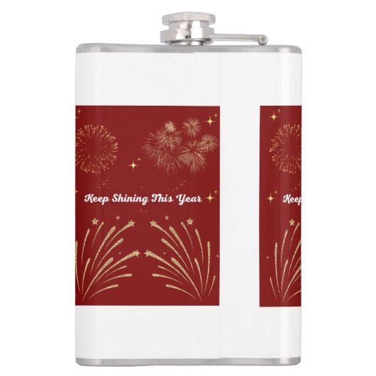 "Sparkling Glitter Style – Shiny & Glamorous Desig Flachmann (Rückseite)