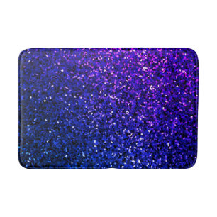 Sparkling Glittery Ombre Blue Bright Cool Badematte