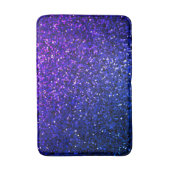 Sparkling Glittery Ombre Blue Bright Cool Badematte (Vorderseite Vertikal)