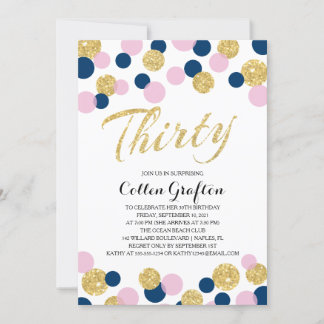 Sparkling Glitzer Confetti | 30. Geburtstag Einladung