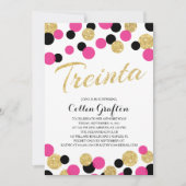 Sparkling Glitzer Confetti | 30. TREINTA Geburtsta Einladung (Vorderseite)