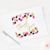 Sparkling Glitzer Confetti | Vielen Dank Quadratischer Aufkleber (Umschlag)