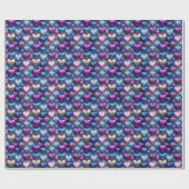 Sparkling Glossy Heart Gift Wrap: Radiant Elegance Geschenkpapier (Flach)