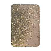 Sparkling Gold Brown Glitzer Glam #1 (Imitats Glit Badematte (Vorderseite Vertikal)