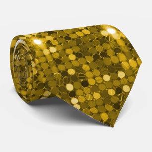 Sparkling Gold Disco Sequin Neck Tie Krawatte