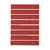 Sparkling Gold Frohe Weihnachts-Rücksendeadresse (Bogen)