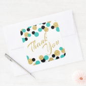 Sparkling Gold Glitzer und Aquamarin Confetti Viel Quadratischer Aufkleber (Umschlag)