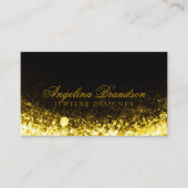 Sparkling Gold Juweler Schmuck Designer Black Card Visitenkarte (Vorderseite)