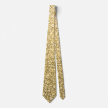 Sparkling Gold Ombre Glitzer Neck Tie