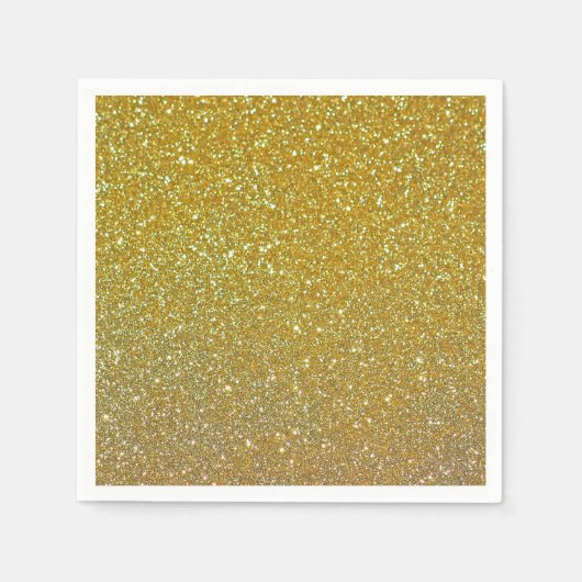 Sparkling Gold Paper Napkin Serviette (Vorderseite)