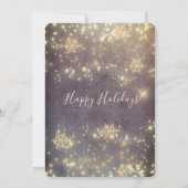 Sparkling Gold Schneeflocken Weihnachten Einladung (Rückseite)