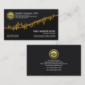 Sparkling Gold Stock Exchange Graph Financial Visitenkarte (Vorne/Hinten)
