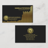 Sparkling Gold Uptrend finanzielle Aktie Graph Visitenkarte (Vorne/Hinten)