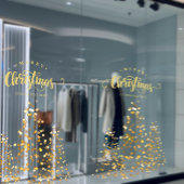 Sparkling Gold Weihnachtsbaumen Business Holiday Fensteraufkleber