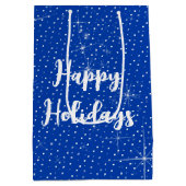 Sparkling Green Ribbon Weihnachtsbaum Mittlere Geschenktüte (Rückseite)