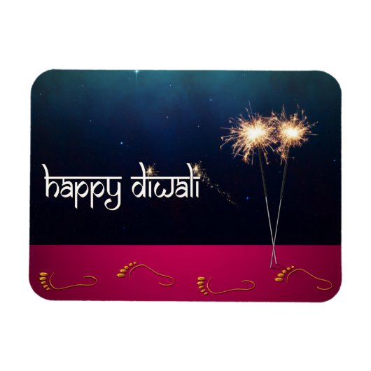 Sparkling Happy Diwali - Flexibles Magnet (Horizontal)