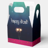 Sparkling Happy Diwali - Gefallen Box Gable Geschenkschachtel (Geöffnet)