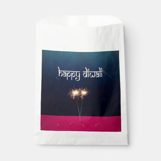 Sparkling Happy Diwali - Gefallen-Tasche Geschenktütchen (Vorderseite)