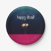 Sparkling Happy Diwali - Papierplatte Pappteller (Vorderseite)