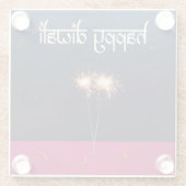 Sparkling Happy Diwali - Untersetzer aus Glas (Rückseite)