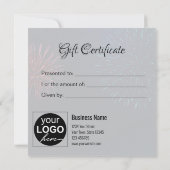 Sparkling Happy New Year Fireworks 2026 Gift Card (Rückseite)