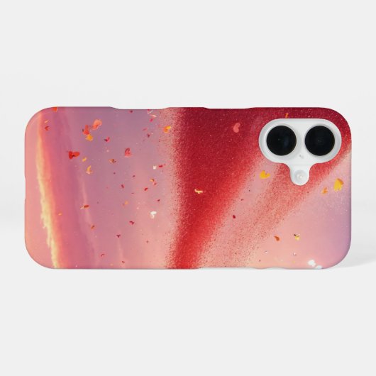 Sparkling Heart and Sunset Phone Case iPhone 16 Hülle (Rückseite (Horizontal))