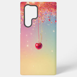 Sparkling Heart & Cherry Romantic Phone Case Samsung Galaxy Hülle