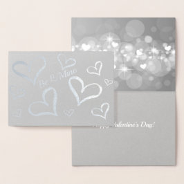 Sparkling Hearts Valentine Folienkarte