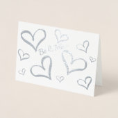 Sparkling Hearts Valentine Folienkarte (Vorderseite)