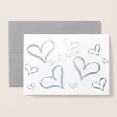 Sparkling Hearts Valentine Folienkarte (Vorderseite mit Umschlag)