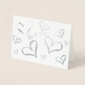 Sparkling Hearts Valentine Folienkarte (Vorderseite)