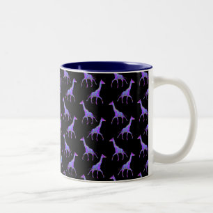 Sparkling Hippie Style Lila Giraffe Zweifarbige Tasse