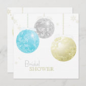 Sparkling Holiday Balls Brautparty Einladung (Vorne/Hinten)