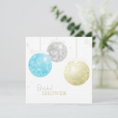 Sparkling Holiday Balls Brautparty Einladung (Stehend Vorderseite)