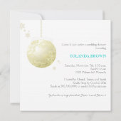 Sparkling Holiday Balls Brautparty Einladung (Rückseite)