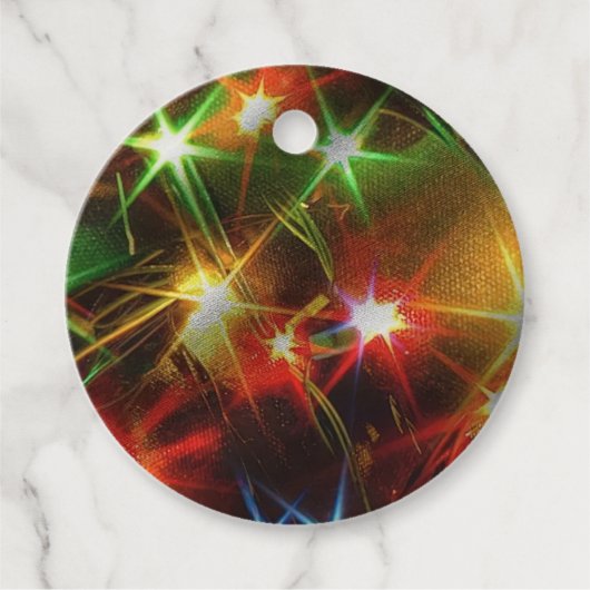 Sparkling Holiday Lights Gefälligkeitstags Geschenkanhänger (Vorderseite)