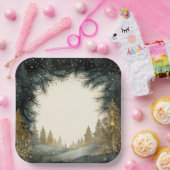 Sparkling Holiday Trees Pappteller (Party)