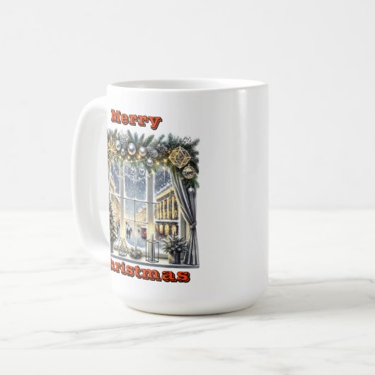 Sparkling Holiday Window Scene Kaffeetasse (Vorderseite Links)