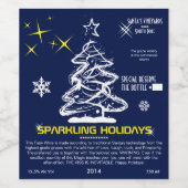 Sparkling Holidays Fairy Wein witzig anpassbar Weinetikett (Einzelnes Label)