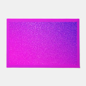 Sparkling Hot Pink Lila Glitzer Ombre Girly Niedli Fußmatte (Vorderseite)