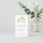 Sparkling House Cleaning Visitenkarte (Stehend Vorderseite)