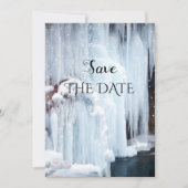 Sparkling Ice Winter Wedding Save the Date Card (Vorderseite)