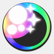 Sparkling kawaii Stil Anime Auge auf Aufkleber