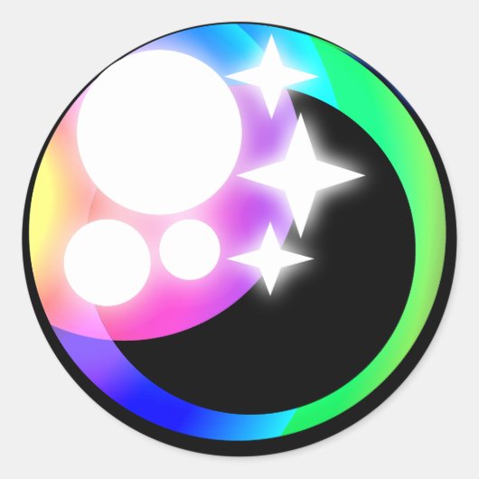 Sparkling kawaii Stil Anime Auge auf Aufkleber (Vorderseite)