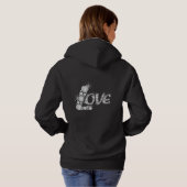 Sparkling-Liebe Crystal Hoodie (Schwarz voll)