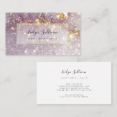 Sparkling-Lila Aquarellfarbenkarte Visitenkarte (Vorne/Hinten)