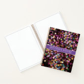 Sparkling lila Sequenzrechner Notizblock (Innenseite)