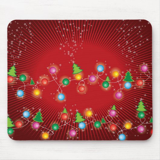 Sparkling Mini farbenfroher Spaß Weihnachtsbaum Li Mousepad (Vorne)
