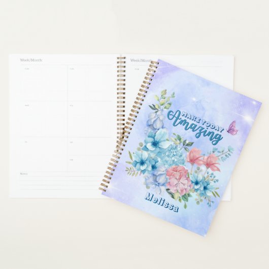 Sparkling Moderne Lila Blauer Flora Planer (Anzeige)